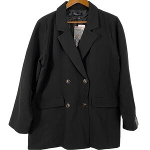 Stoosh Womens Blazer Size XL Long Sleeve Black Career Casual.